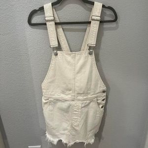 NWOT Free People White Skirt Overalls
